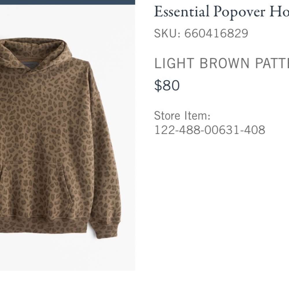 Essential Popover Hoodie - Light Brown Pattern